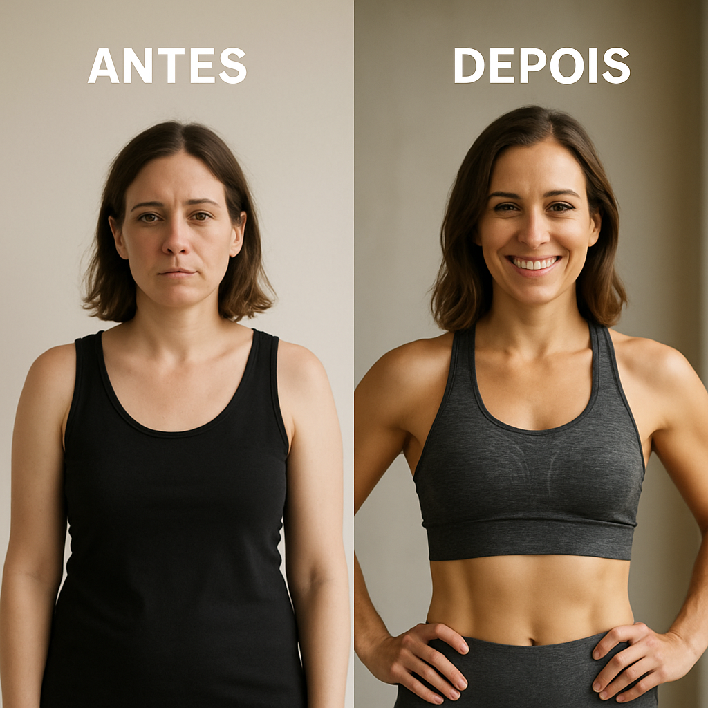 Mulher feliz após emagrecer